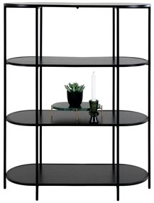 Vita Raft oval, 4 rafturi, negru, cadru negru 85x36x111 cm