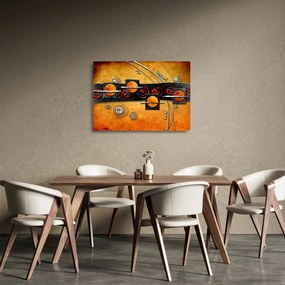 Tablou pe sticlă abstacției - Panete (70x50 cm)