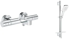 Set baterie cadă-duș Grohe Grohtherm 800 Cosmopolitan 34766000, set de duș Grohe Vitalio SmartActive 26596000