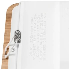 Corp de iluminat LED încastrat WOODY SPOT LED/17W/230V 3000K stejar 18,5x18,5 cm