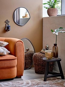 Taburet, maro, din Abaca si metal, Lounge