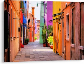 Tablou - Casa colorată în Burano, Veneția (70x50 cm)