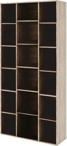 Biblioteca DUNAJ TIP 13, stejar sonoma, DTD laminat, 90x32x191 cm