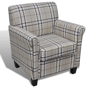 240978 vidaXL Fotoliu cu pernă, crem, material textil