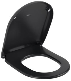 Capac WC, Villeroy &amp; Boch, Antao, cu soft close si quick release, pure black