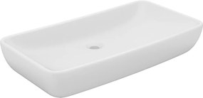 vidaXL Chiuvetă dreptunghiulară de lux, alb mat, 71 x 38 cm, ceramică