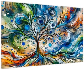 Tablou – Arbore energetic colorat (90x60 cm)