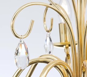 Candelabru 8 brate stil clasic cu cristale K9 Alessia auriu