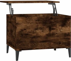 vidaXL Măsuță de cafea, stejar fumuriu, 60x44,5x45 cm, lemn prelucrat