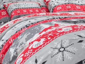 Lenjerie de pat flanelata SNOWY FOREST gri Dimensiune lenjerie de pat: 70 x 90 cm | 140 x 200 cm