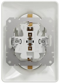 Priza dubla cu impamantare, 16A, IP20, Alb Schneider Sedna Design