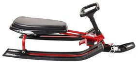 Saniuta pentru copii tip bob NOVOKIDS™ Snow Rider , maxim 50 kg, cadru metalic, scaun moale, dimensiuni 80X60X40 cm, amortizor fata, cu cordelina de