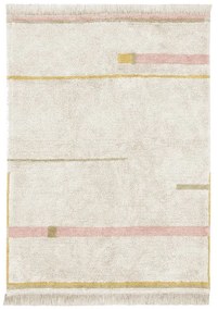 Covor roz/crem lavabil/țesut manual din bumbac 140x200 cm Lanes Vintage Nude – Lorena Canals