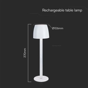 Lampă de birou LED încărcabilă, dimabilă, 3W, 5V, 3000K, neagră
