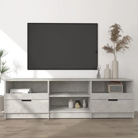 Comoda TV, gri beton, 150x33,5x45 cm, lemn prelucrat 1, Gri beton
