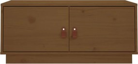 vidaXL Măsuță de cafea, maro miere, 80x50x35 cm, lemn masiv de pin