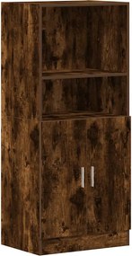 vidaXL Dulap de bucătărie, stejar fumuriu, 57x41,5x131,5 cm, lemn