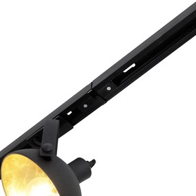 Sistem de șine monofazat cu 3 spoturi negre reglabile - Magnax