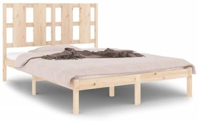 3105600 vidaXL Cadru de pat, 140x200 cm, lemn masiv de pin