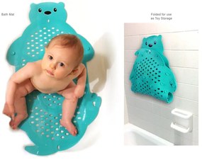 Covoras antiderapant si cos de jucarii pentru baie Infantino