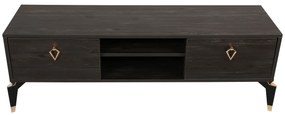 Comoda TV Posh, Alb -  Maro inchis, 143 x 47 x 40 cm