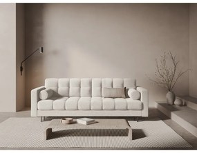 Canapea crem extensibilă, cu spațiu de depozitare cu tapițerie din țesătură bouclé 222 cm Bali – Cosmopolitan Design