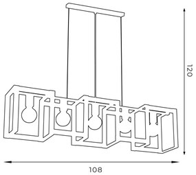 Lustră pe cablu KARTEL 5xE27/60W/230V