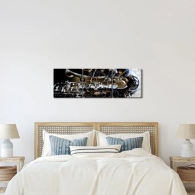 Tablou - Saxofon (cu ceas) (90x30 cm)