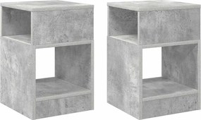 vidaXL Masă laterală 2 pcs Gri din beton 30,5 x 30 x 45 cm