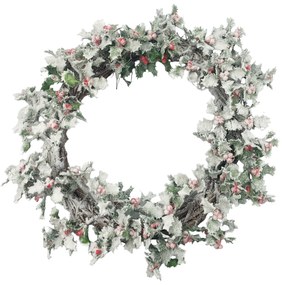 Coronita Craciun cu frunze ilex ninse LEXY, 22cm