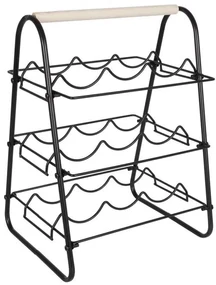 Suport pentru 9 sticle vin Torres, metal, 33x29x46 cm