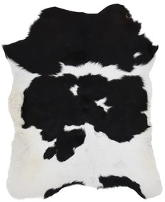 Piele de vitel, alb si negru mixt, 70x100 cm