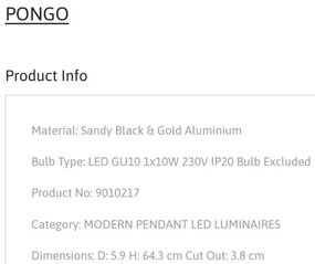 Lustra incastrata design minimalist PONGO 1L