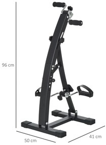 Bicicleta de Fitness din Otel cu Ecran LED Inaltime si Rezistenta Reglabile 41x50x96cm Neagra HOMCOM | Aosom RO