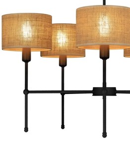 Candelabru pe tijă MADELA, 5 x E14/40W/230V, iută/negru