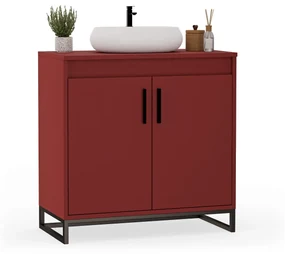 Mobilier de baie sub chiuvetă - Roșu