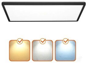 Panou LED aplicat NIVERA LED/32W/230V IP54 29,5x59,5 cm negru