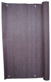 Paravan pentru balcon, terasa, gard, UV, 800 g/m2, maro, negru, 3x0.9 m