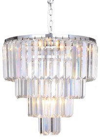 Lustră de cristal pe lanț Brilagi MOZART 5xE14/40W/230V crom lucios