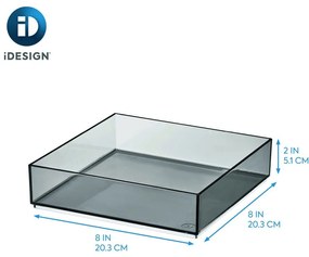 Organizator de baie negru mat pentru cosmetice din plastic reciclat – iDesign