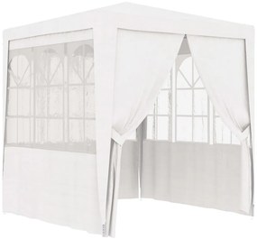 vidaXL Cort petrecere profesional cu pereți, alb, 2,5 x 2,5 m 90 g/m²