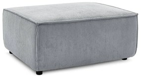 Taburet gri deschis cu tapițerie din catifea reiată Nihad – Bobochic Paris