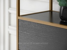 Raft Soren Reg (lemn negru + auriu). 1111378