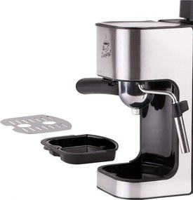 La mâna a doua: Espressor manual First Austria FA-5475-2, 800W, Rezervor 0.250L, Vas de sticla, Pauza, Inox/Negru