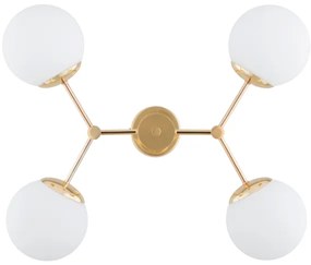 Lustră pe tijă FOTON 4xE14/40W/230V aurie/albă