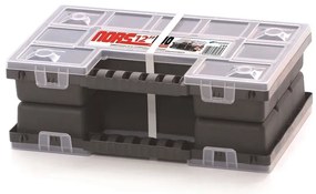 Organizator cu două case 28,7 x 18,6 x 10 cm, separatoare, gri