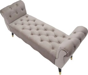 Bancă taupe cu tapițerie din catifea Paris – Mauro Ferretti