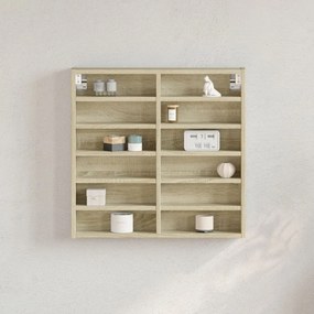 vidaXL Dulap cu vitrină, stejar sonoma, 60x8,5x58 cm, lemn prelucrat