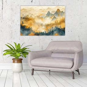 Tablou - Munți, acuarelă (90x60 cm)