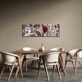 Tablou - Detaliu frunze (cu ceas) (90x30 cm)